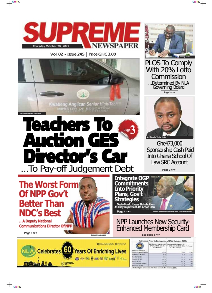 Supreme,Thursday, October 20, 2022 Ghana News Stand