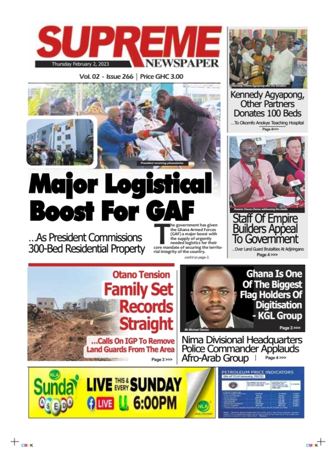 Supreme, Thursday, February 2, 2023 Ghana News Stand