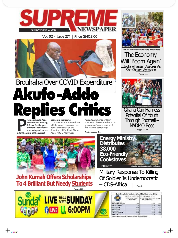 Supreme, Thursday, March 9, 2023 Ghana News Stand