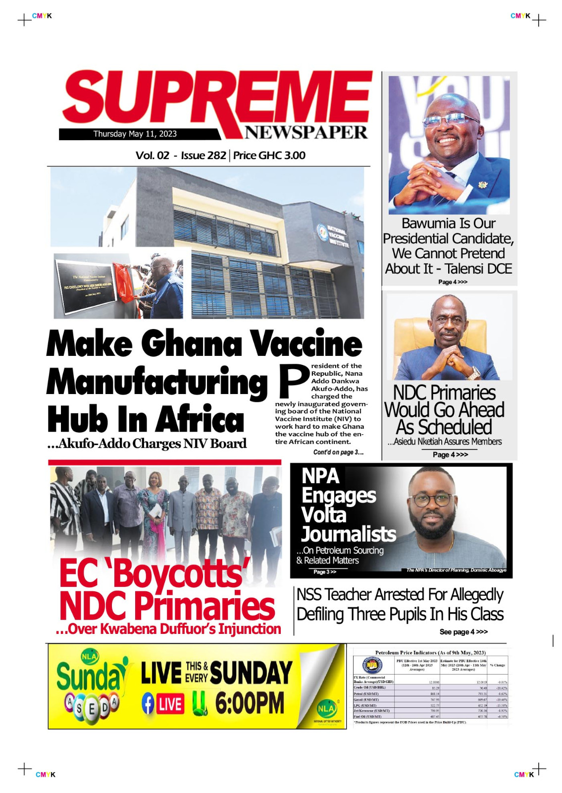 Supreme, Thursday, May 11, 2023 Ghana News Stand
