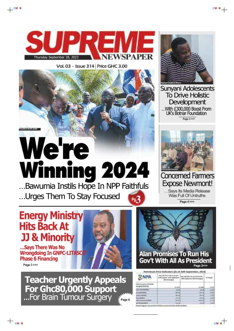 Supreme, Thursday, 28th September, 2023 Ghana News Stand