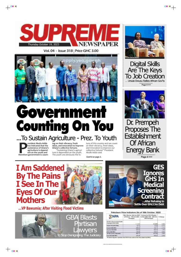 Supreme, Thursday, October 19, 2023 Ghana News Stand